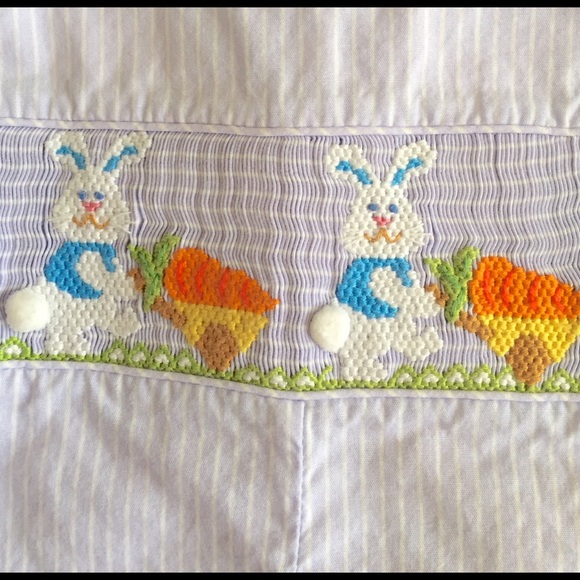 Easter rabbit smocked Jon Jon 12 months - Picture 2 of 7